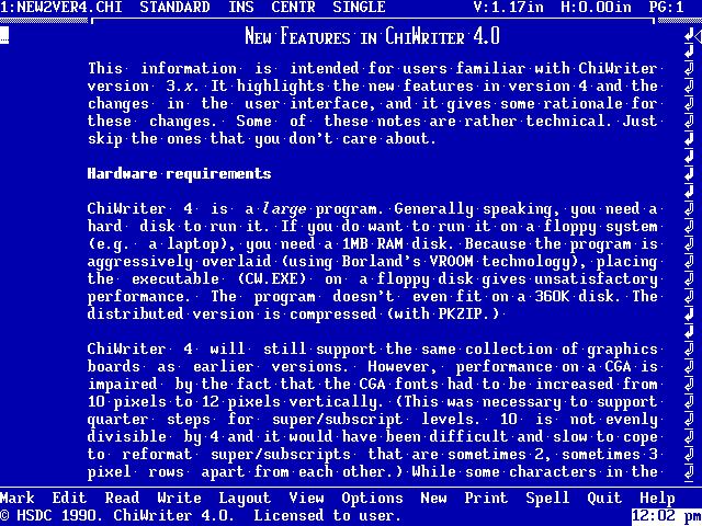 ChiWriter 4 - About